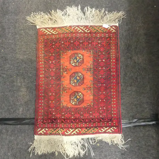 HAND KNOTTED ALL WOOL MAT 670x520mm