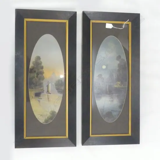 2 ORIGINAL SIGNED FRAMED WORKS 440x180mm