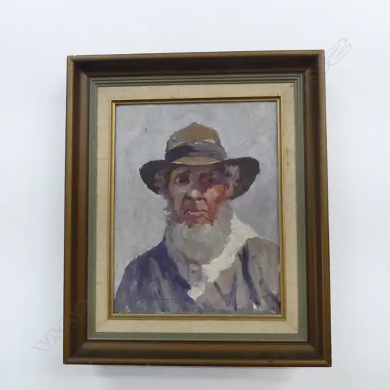 ANTHONY DATTILO RUBBO (1870-1955), PORTRAIT OF A BEARDED GENTLEMAN, OIL ON BOARD 310x240mm