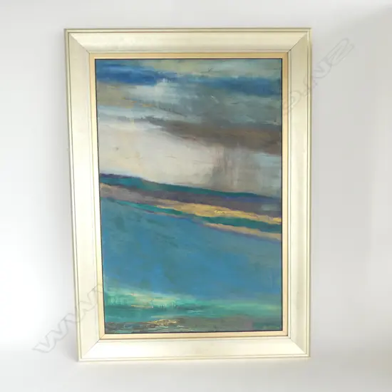 ANTONY WARNES 'BLUE LANDSCAPE' ACRYLIC on CANVAS, signed, 760 x 500mm
