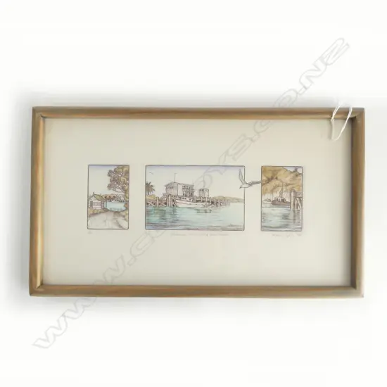 NUMBERED SIGNED PRINT MARYE TAYLOR 88 WHITIANGA HARBOUR H200 L370MM