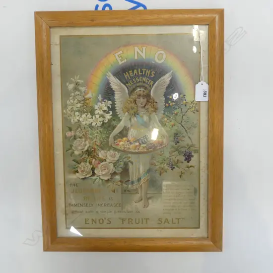 FRAMED VINTAGE 'ENO' POSTER 400x290mm