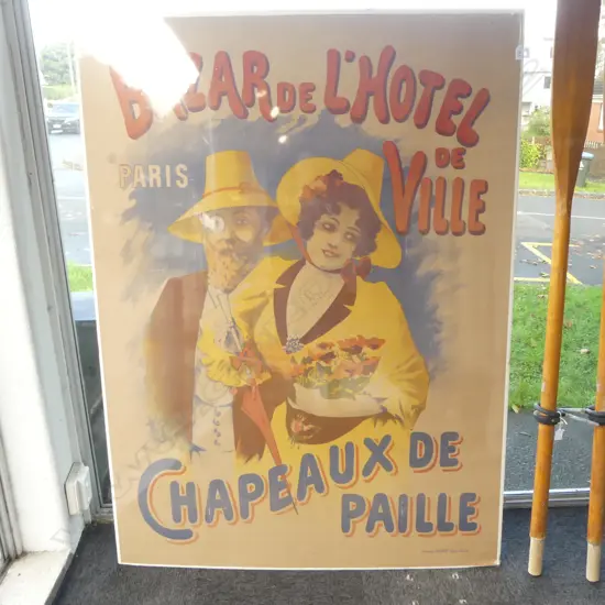 LG VINTAGE FRENCH POSTER 'BAZAR DE L'HOTEL DE VILLE' 1600x1200mm 