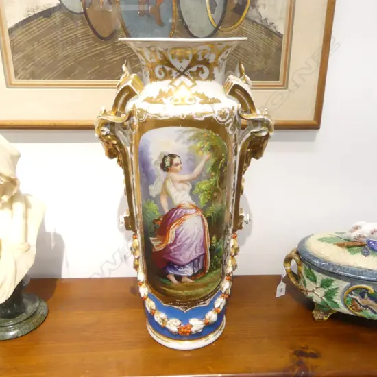 ANTIQUE VASE H.555mm hand finished decoration