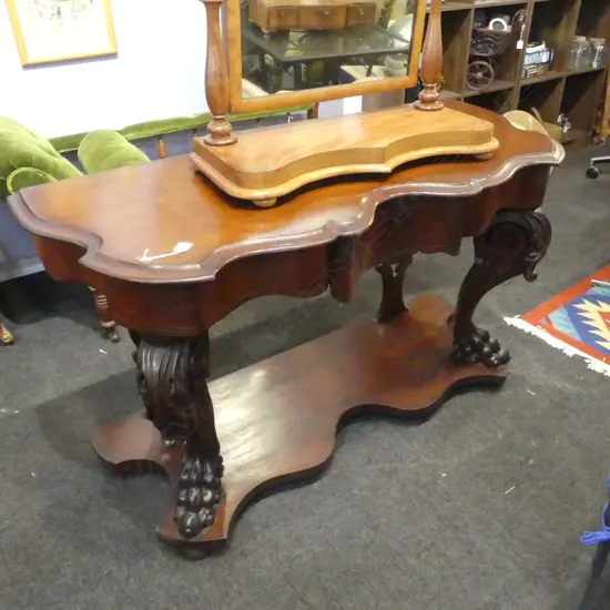VICTORIAN MAHOGANY WASHSTAND 1345x545x780mm