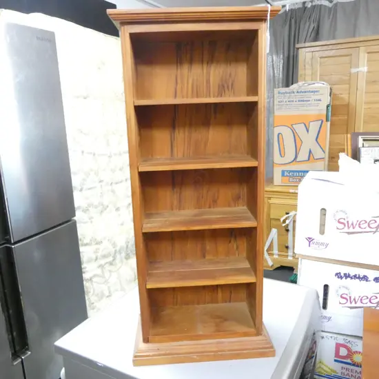 'THE WOOD & BOX N.Z.' 5 TIER SHELVING UNIT OF SMALL PROPORTIONS 340x190x790mm