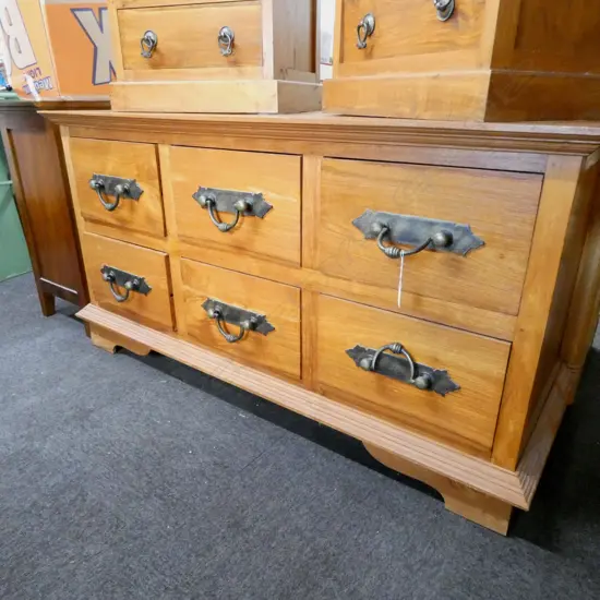OAK 6 DRAWER LOWBOW Approx. 1480x550x790m