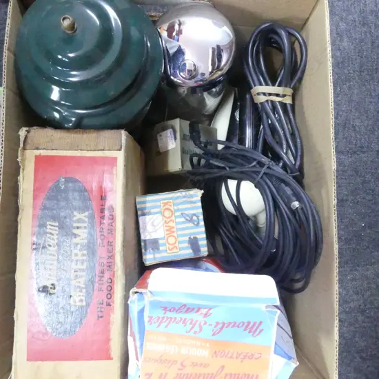 ASST. VINTAGE KITCHENALIA; COCKTAIL SHAKER, VINTAGE IRON, etc