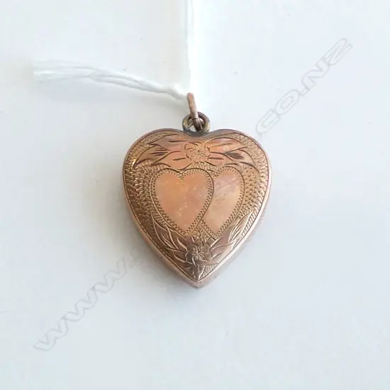 9ct ROSE GOLD PLATED HEART LOCKET