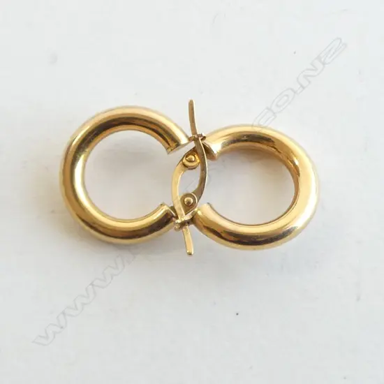 PR 9CT HOOP EARRINGS, 1.1grms