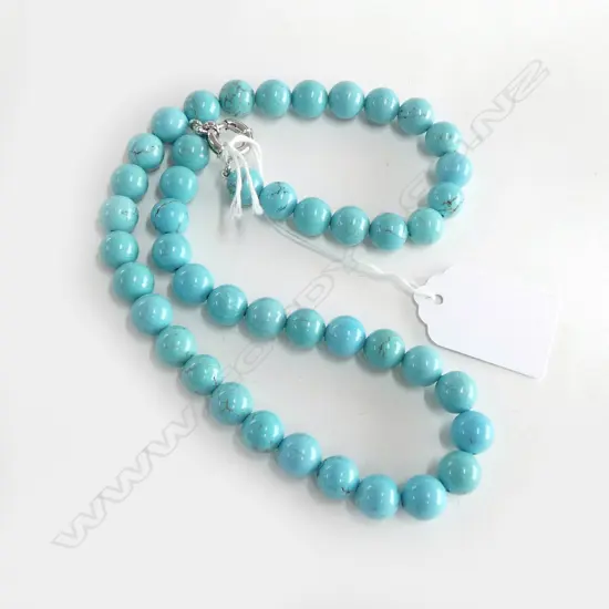 LARIMAR BEAD NECKLACE new
