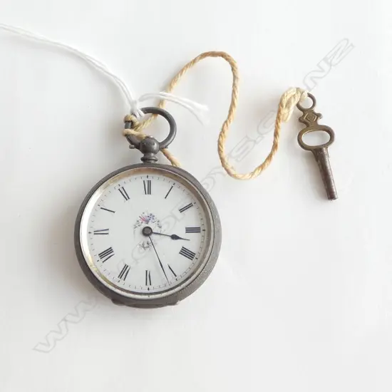 SILVER LATE 19thC GENT'S MID SIZE open face POCKET WATCH