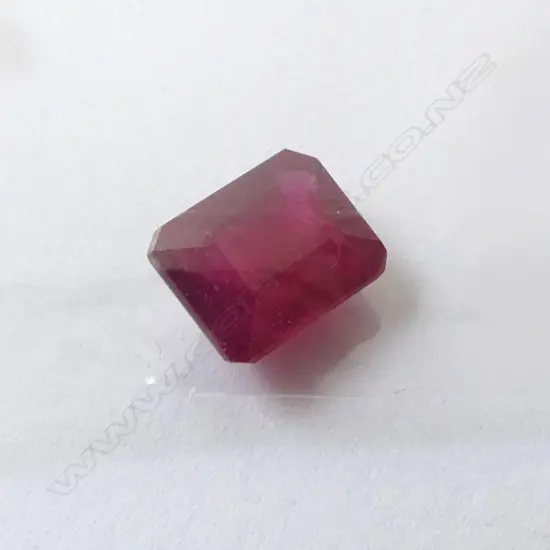EMERALD CUT LOOSE RUBY (ENHANCED)