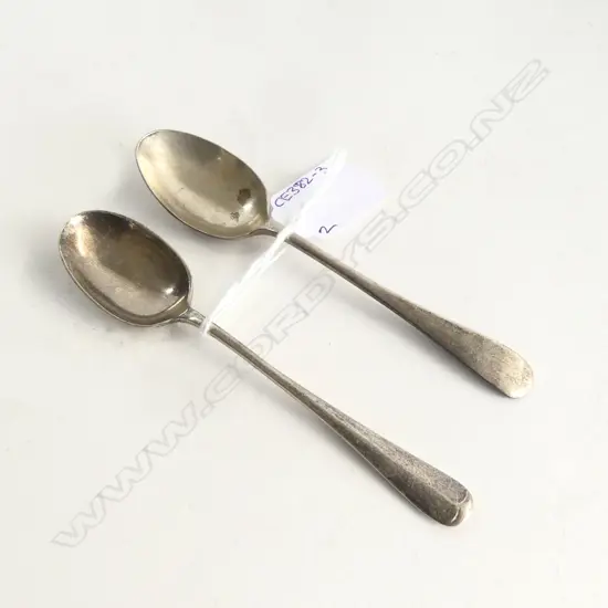 2 STG SILVER SPOONS, SHEFFIELD 1922 & 1910, 38gms