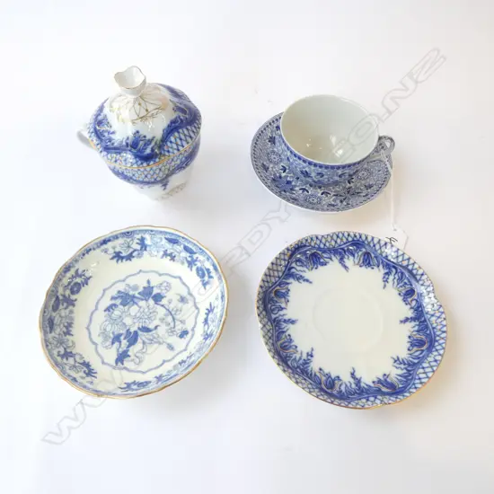 RUSSIAN LOMONOSOV LIDDED COFFEE C/S, ASHWOOD BROS C/S & GRAINGER DISH