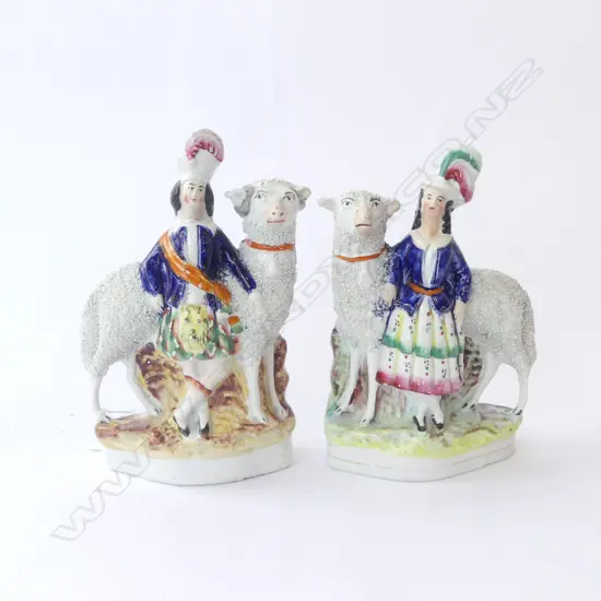 PR STAFFORDSHIRE FLATBACK FIGURE GROUPS (REPAIR TO 1), H.210mm