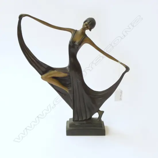 BRONZE DECO FEMALE FIGURE H320mm