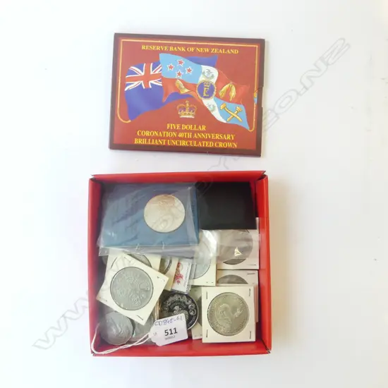 COLLECTION OF ASST. WORLDS COINS, PREDOMINANTLY N.Z. & DUTCH