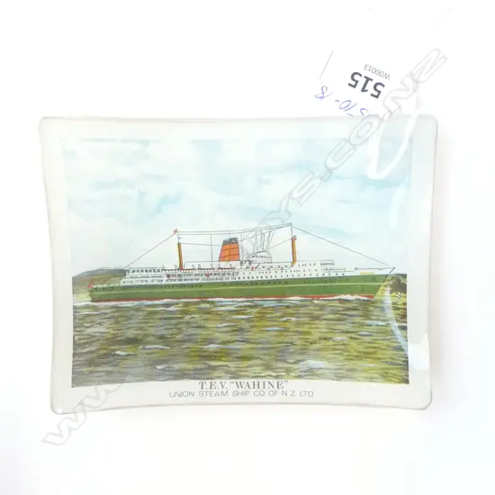  WAHINE small GLASS TRAY L.128mm