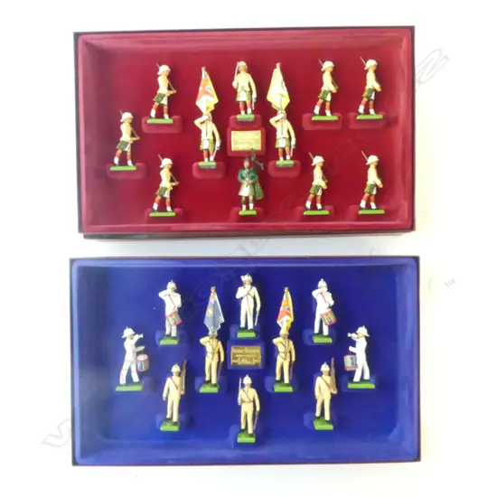 2 SETS BOXED LEAD BRITAINS FIGURES 11 'SEAFORTH ISLANDERS & 10 WELSH GUARD 'ROYAL MARINES'
