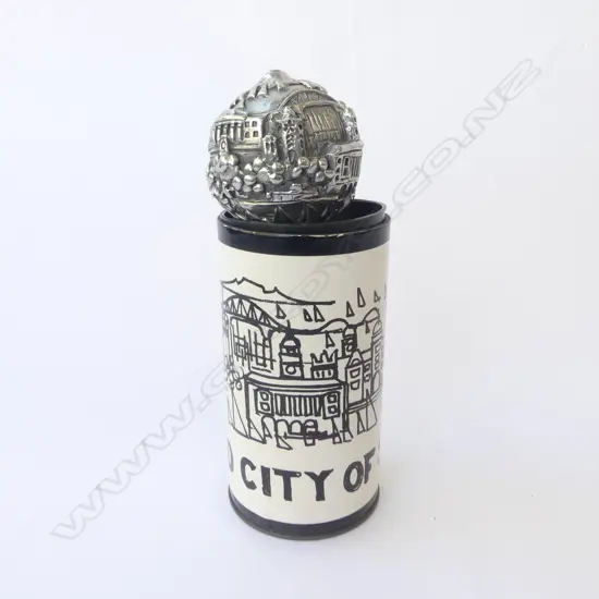 KEN KENDALL (1928-2012), CITY OF SAILS, WHITE BRONZE BALL FORM SCULPTURE, Dia.80mm