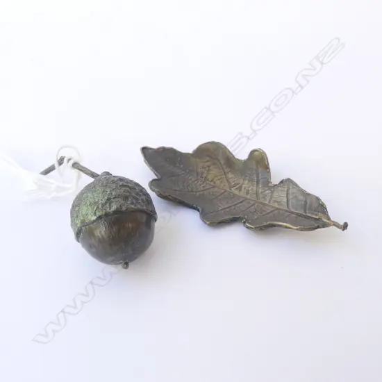 BRONZE ACORN & OAK LEAF