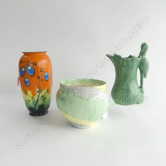 DECO JARDINEER H150MM DECO VASE H250MM & SLYVAC STORK JUG H230MM