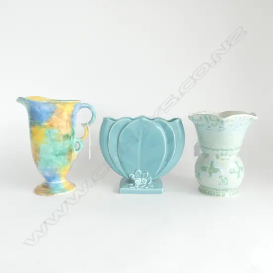 2 BESWICK VASES H180MM & BESWICK DECO JUG H210MM