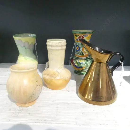 4 BESWICK VASES H180MM TALLEST & BESWICK LUSTER JUG H170MM