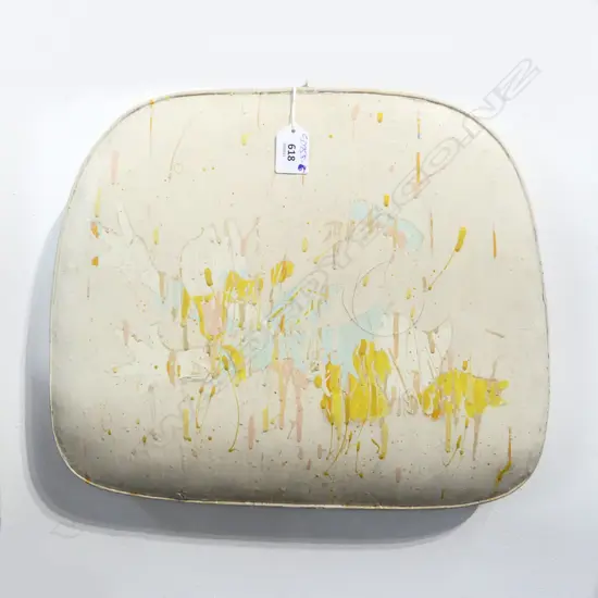 Frank Womble (1946-) 'Donald Duck' Painted Seat 340 x 410mm. Provenance: From an artists estate