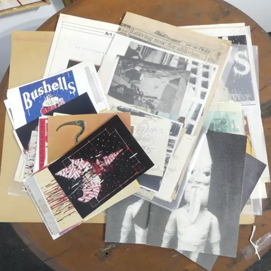 Frank Womble (1946-) archival material: photos + booklets + newspaper cuttings + letters + invitations etc. Provenance: From an artists estate