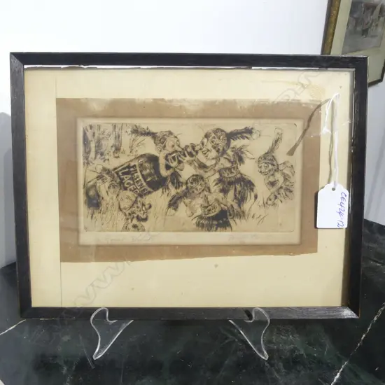 TREVOR LLOYD ETCHING 'A Great Find' signed & entitled in pencil 85 X 165mm