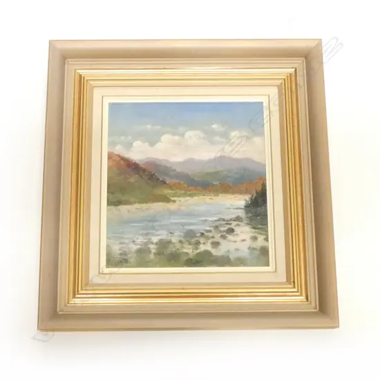 J. D. PERRETT, LANDSCAPE, OIL ON BOARD 260 x 240mm