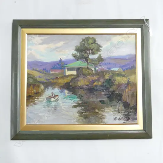 ALICE WHYTE (1880-1952), UNTITLED LANDSCAPE, OIL ON BOARD, 335 x 415mm
