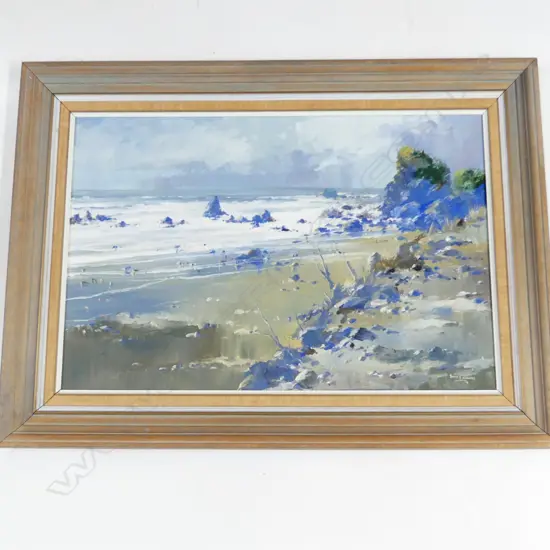 PETER WALLERS COASTAL OIL PAINTING 440 x 670 mm