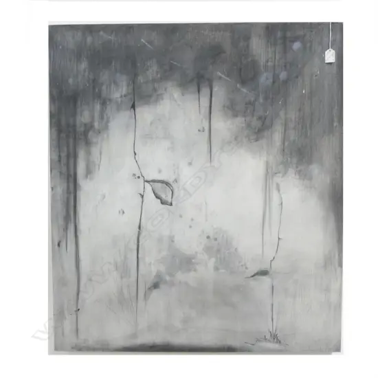 CRUZ JIMENES 'UPON  SPIDER CTACHING a FLY' CHARCOAL & GRAPHITE on BOARD, 910 x 800mm