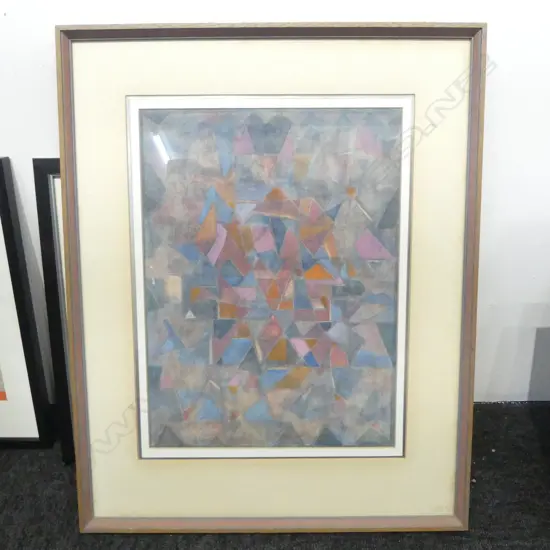GEOFF FAIRBURN (1905-1999) GEOMETRIC ABSRACT W/C, 370 X 280mm