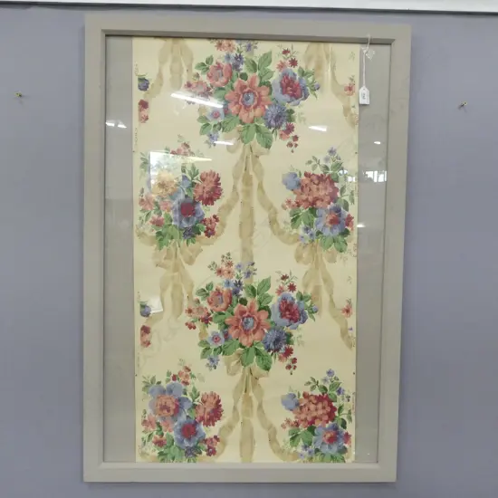 FRAMED PANEL OF 1950'S WALLPAPER