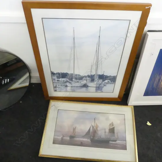 2 SAILING PRINTS LARGEST BY GEORGE F. McWILLIAMS 660x505mm