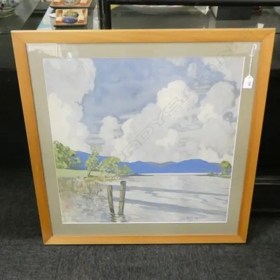 PAUL HENRY (1876-1958) 'LOUGH DERG' PHOTO-LITHO PRINT 540 x 540mm as used by L.M.S. Travel Co. Ireland