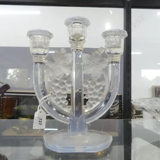 BAROLAC DECO ART GLASS CANDLABRA