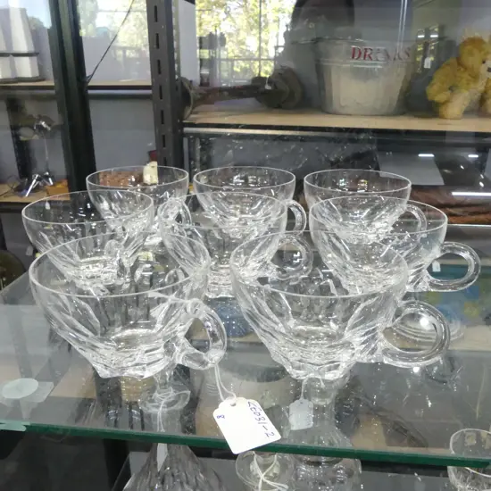 8 ROYAL LEERDAM CRYSTAL PUNCH CUPS