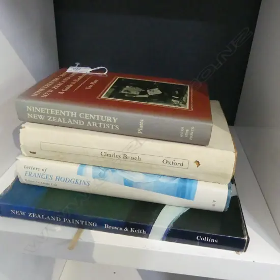 4 NZ ART BOOKS: F Hodgkins letters+ Charles Brasch + 19thC NZ artists by Platts + NZ painting by Brown & Keith