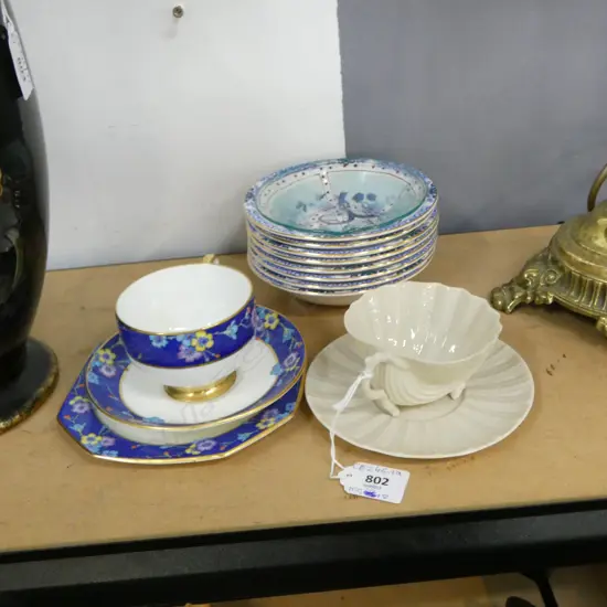 BALLEEK C/S + PARAGON TRIO & 7 ROYAL GRAFTON 'DYNASTY' BOWLS + OTHER