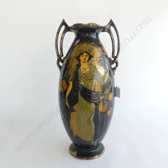 THOMAS FORRESTER & SONS ENGLISH ART NOUVEAU LARGE EDWARDIAN FIGURAL VASE H430MM