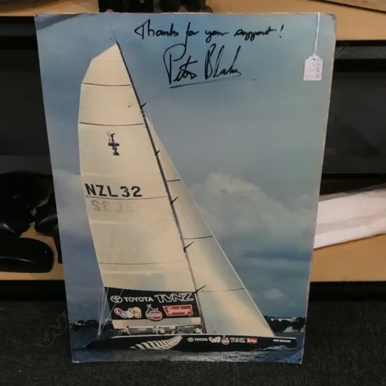 PETER BLAKE SIGNED YACHTING POSTER 610x405mm