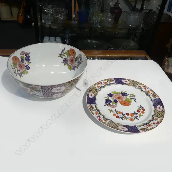 IMARI PLATE 305mm dia & LG BOWL 305mm dia