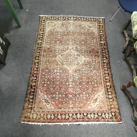 HAND KNOTTED WOOL PILE RUG 2050x1330mm WORN