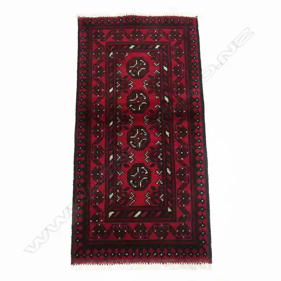 SM HANDKNOTTED TURKMAN RUG, 1000 x 510mm