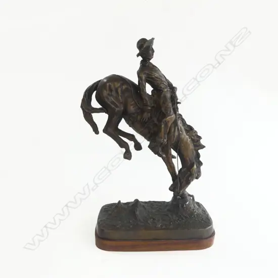 BRONZE AFTER REMINGTON 'GUERRIER ARABE' H.430 x 260mm